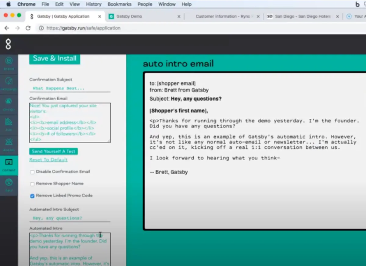 Interface Gatsby: fonctionnalités, prix, alternatives