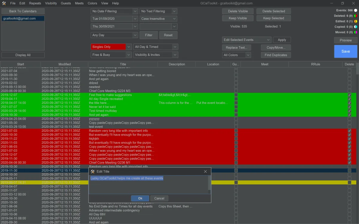 Notre avis sur GCalToolKit : un logiciel de calendrier / agenda à découvrir