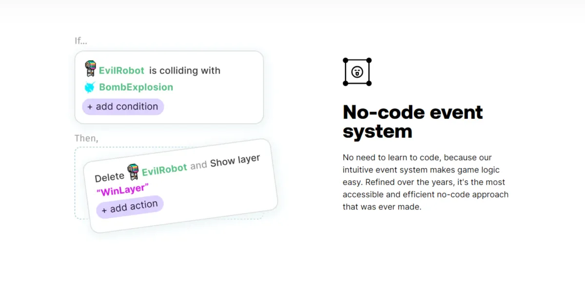 Interface GDevelop: fonctionnalités, prix, alternatives