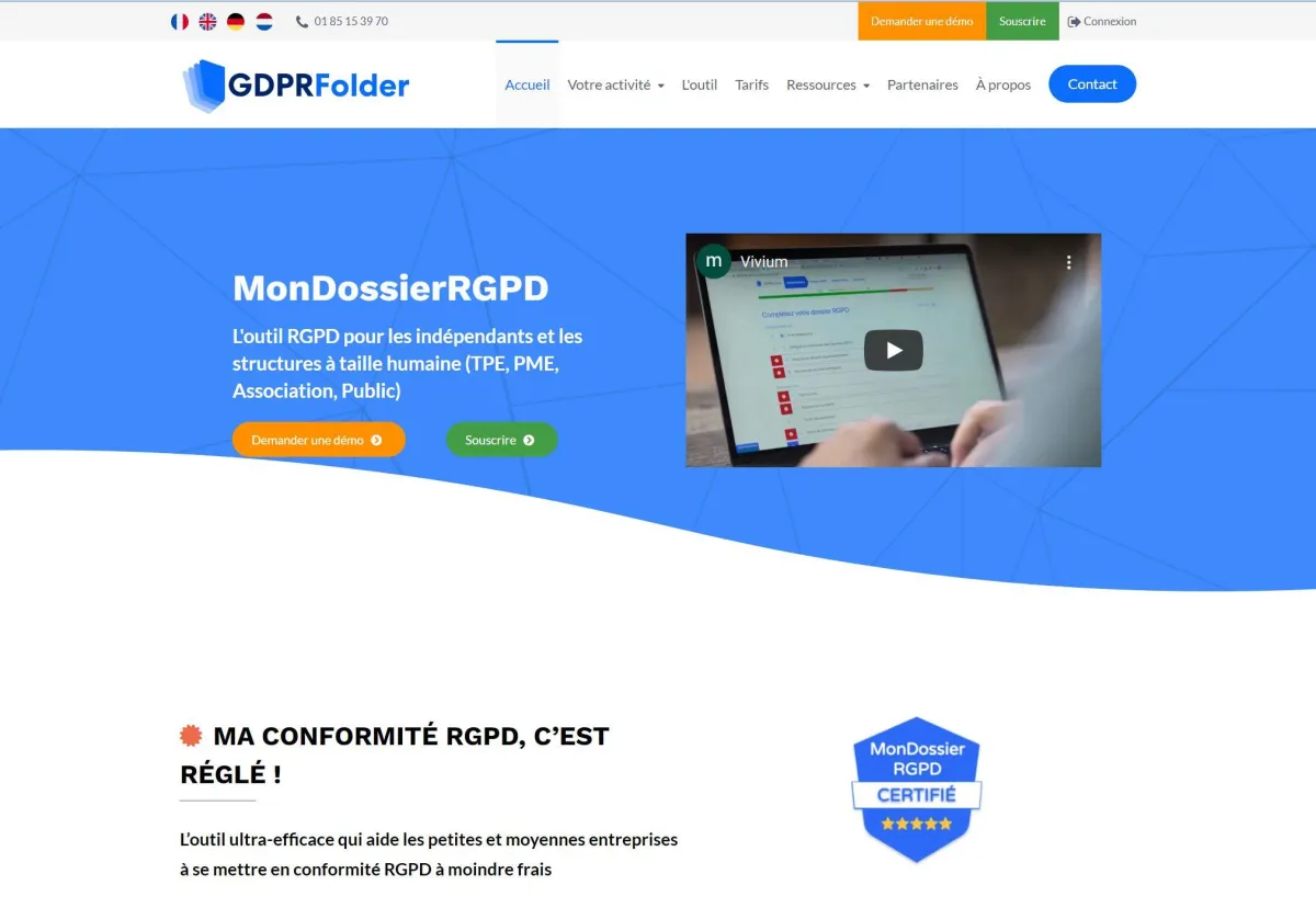Notre avis sur GDPR Folder : un logiciel RGPD (GDPR compliance) à découvrir