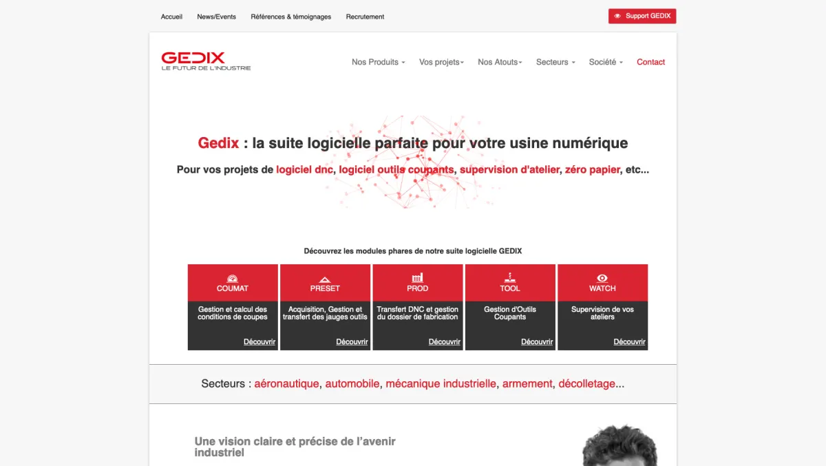 Interface Gedix PROD : fonctionnalités, prix, alternatives