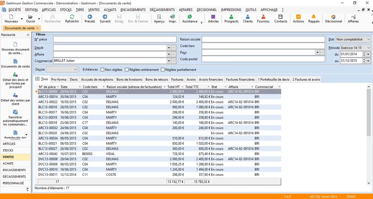 Notre avis sur Gestimum Gestion Commerciale : un logiciel de gestion commerciale et ventes à découvrir