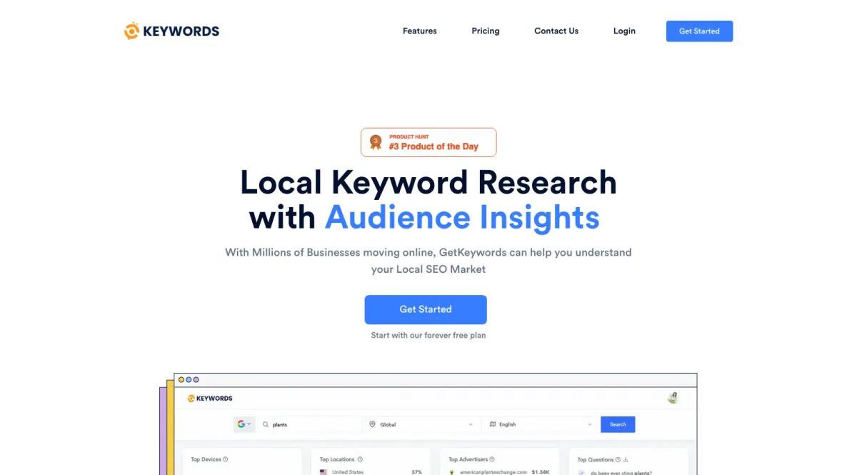 Interface GetKeywords : fonctionnalités, prix, alternatives