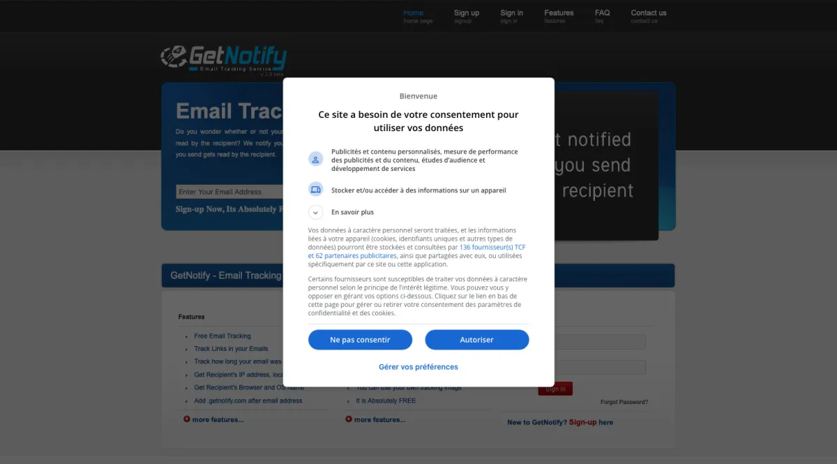 Interface GetNotify : image, ergonomie, alternatives Interface GetNotify : image, ergonomie, alternatives