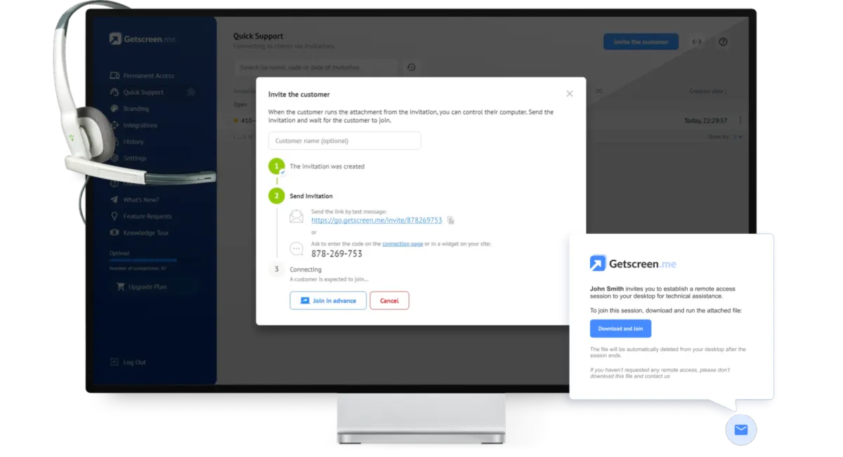 Notre avis sur Getscreen : un logiciel de travail à distance (télétravail / remote work) à découvrir