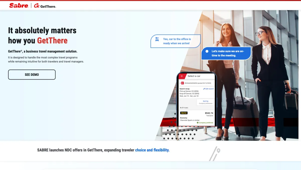 Notre avis sur GetThere : un logiciel de gestion des voyages d'affaires (travel management) à découvrir