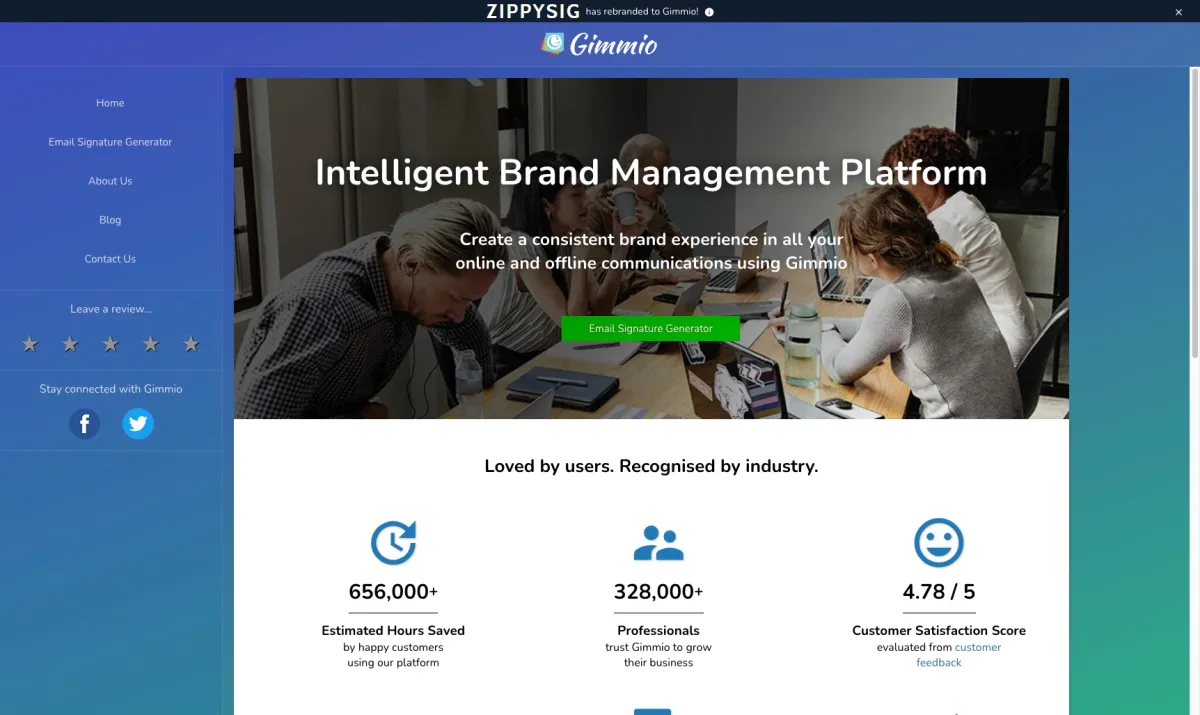 Interface Gimm.io : fonctionnalités, prix, alternatives
