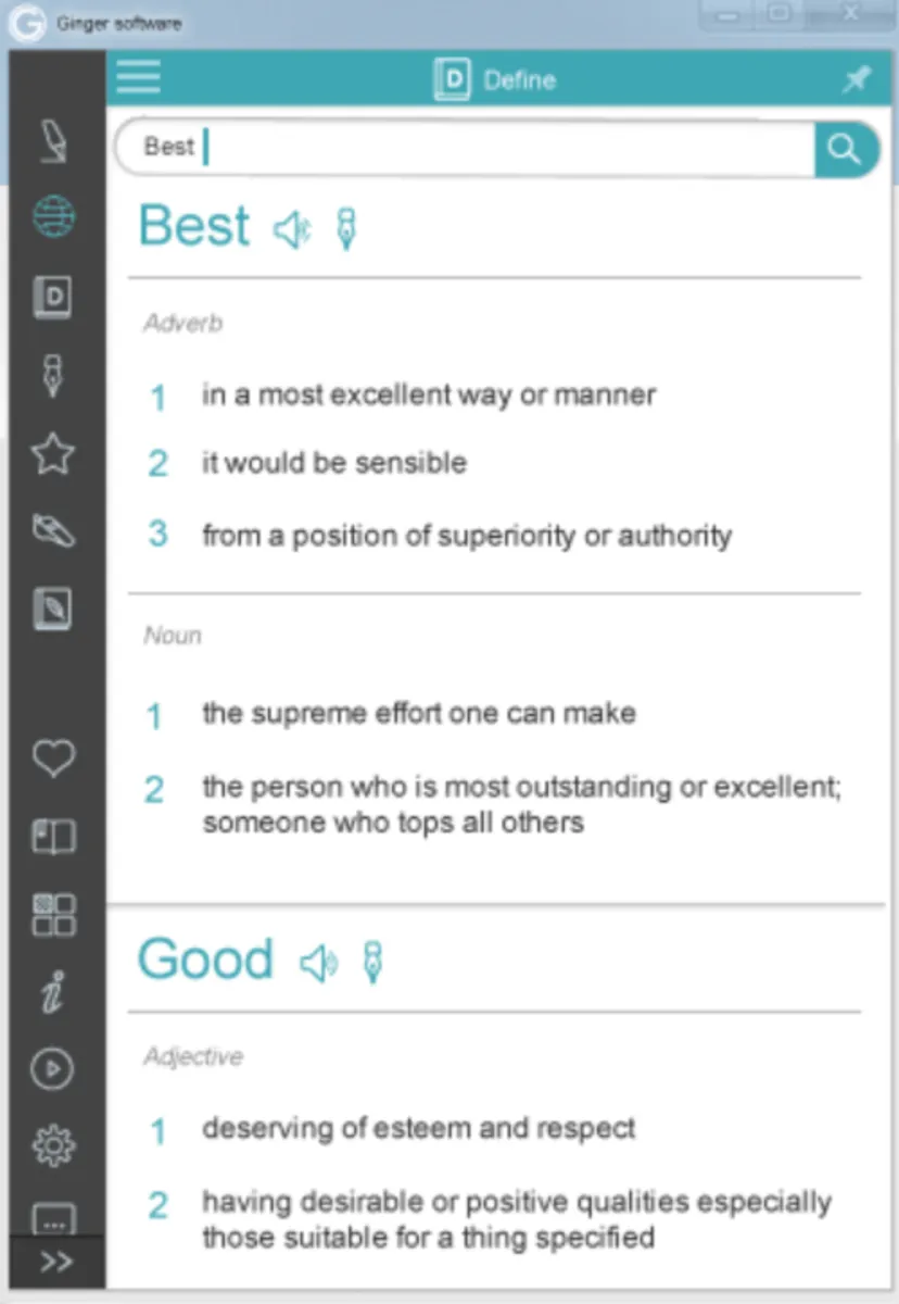 Interface Ginger: image, ergonomie, alternatives