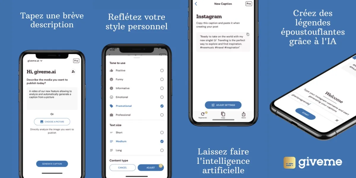 Giveme IA: avis sur le générateur de texte par IA (intelligence artificielle): fonctionnalités, avantages, inconvénients et tarifs