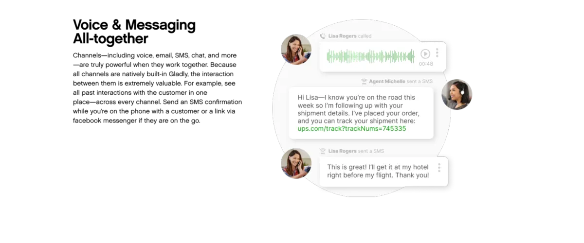 Interface Gladly: image, ergonomie, alternatives