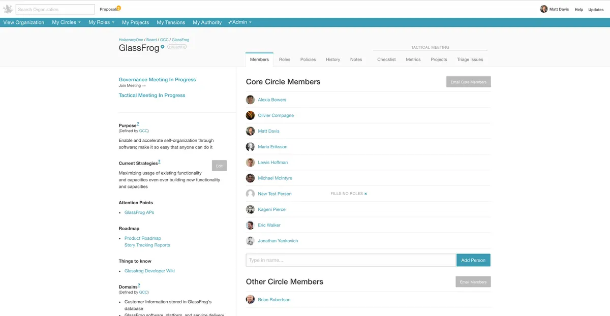Interface GlassFrog: image, ergonomie, alternatives Interface GlassFrog: image, ergonomie, alternatives