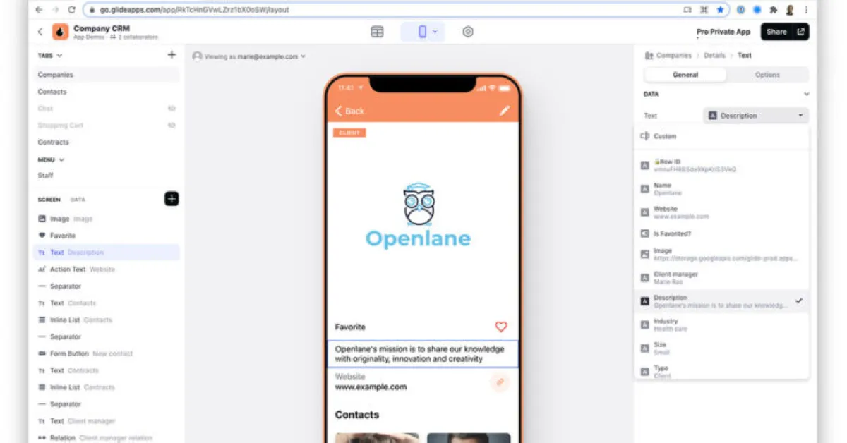 Notre avis sur Glide : un logiciel Low Code / No Code à découvrir Notre avis sur Glide : un logiciel Low Code / No Code à découvrir