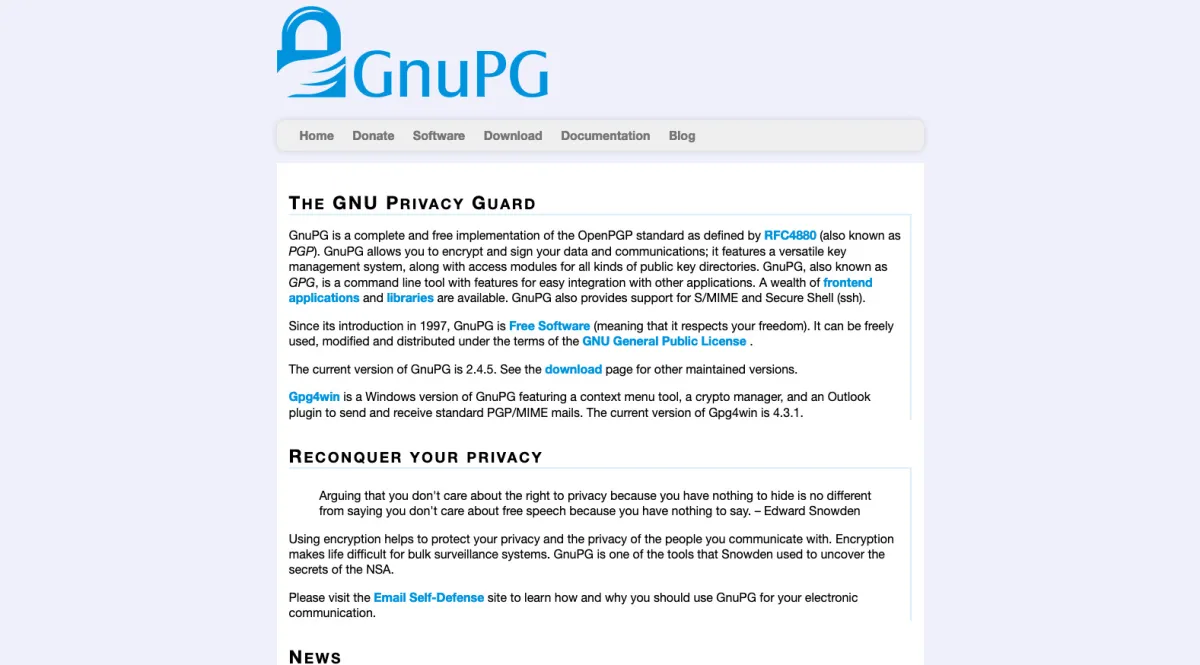 Interface GnuPG : fonctionnalités, prix, alternatives