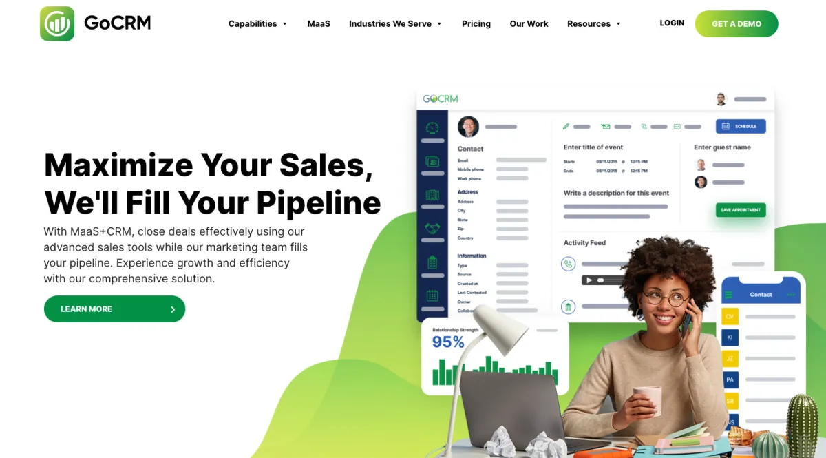 Interface GoCRM : image, ergonomie, alternatives