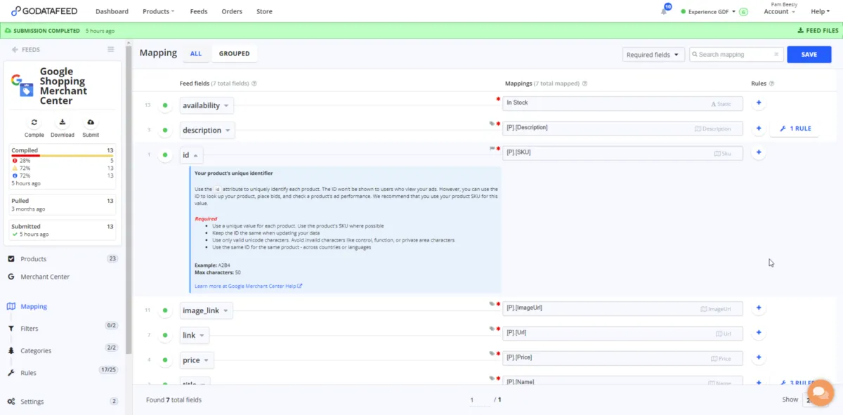 Interface GoDataFeed: fonctionnalités, prix, alternatives