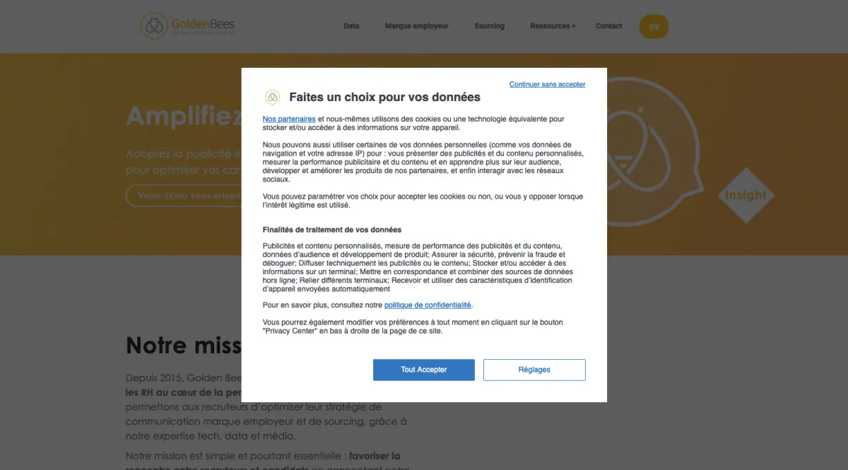 Interface Golden Bees : fonctionnalités, prix, alternatives