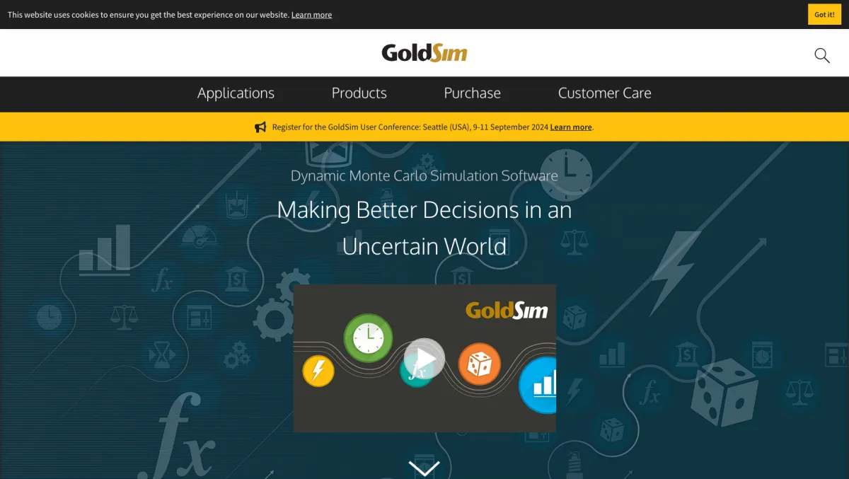 Interface GoldSim : fonctionnalités, prix, alternatives