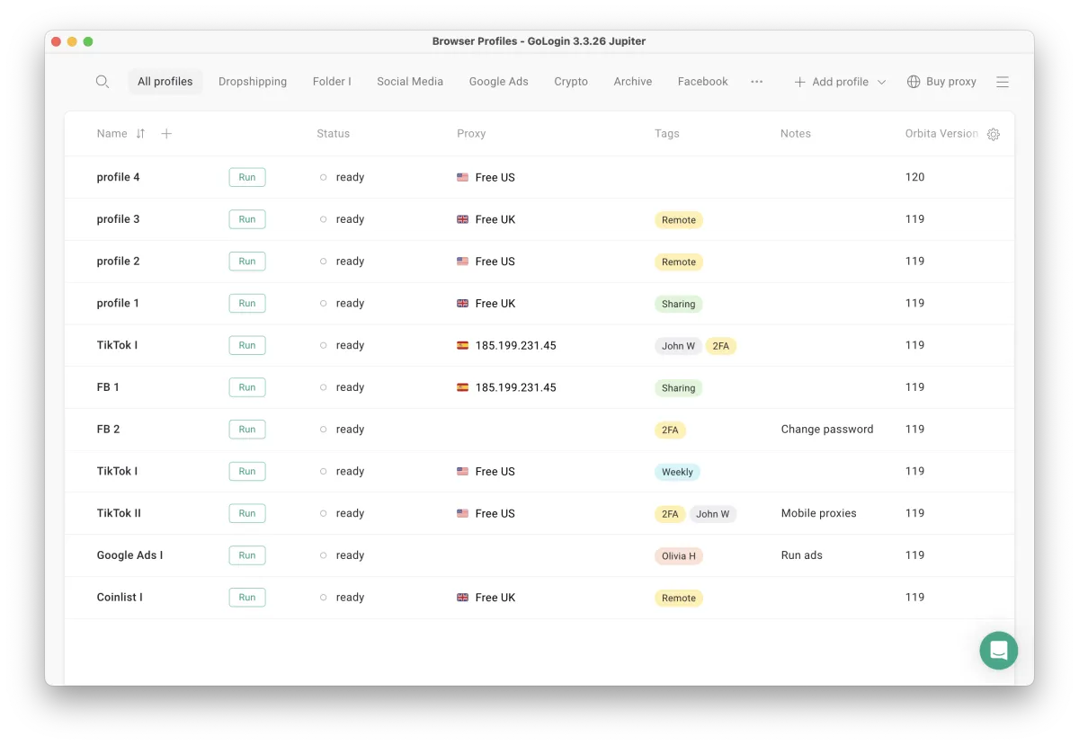 GoLogin: avis sur le navigateur web (browser): fonctionnalités, avantages, inconvénients et tarifs GoLogin: avis sur le navigateur web (browser): fonctionnalités, avantages, inconvénients et tarifs