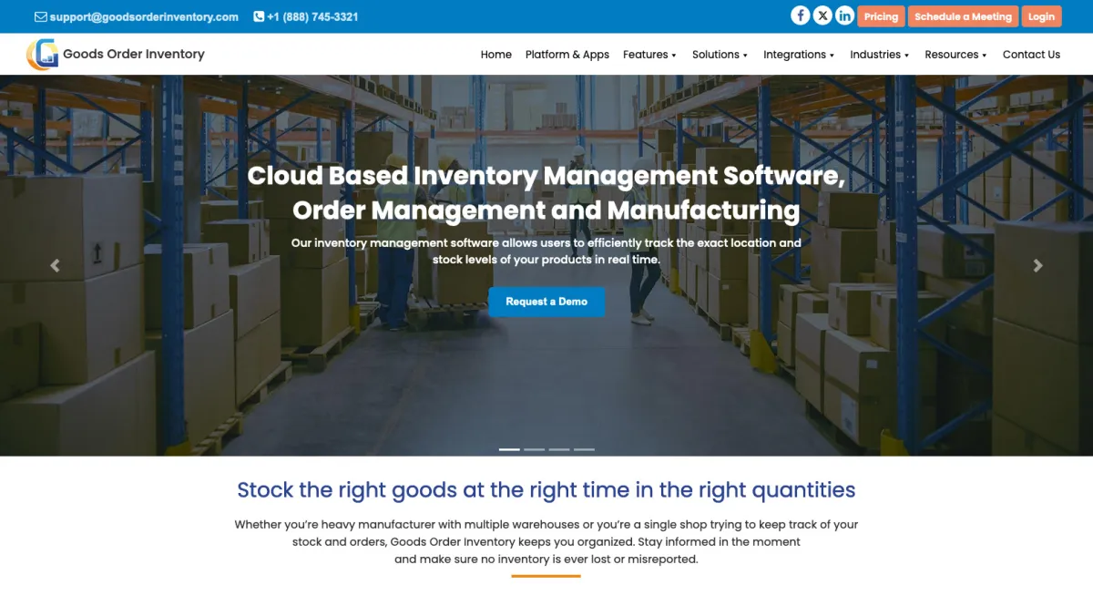 Interface Goods Order Inventory : fonctionnalités, prix, alternatives