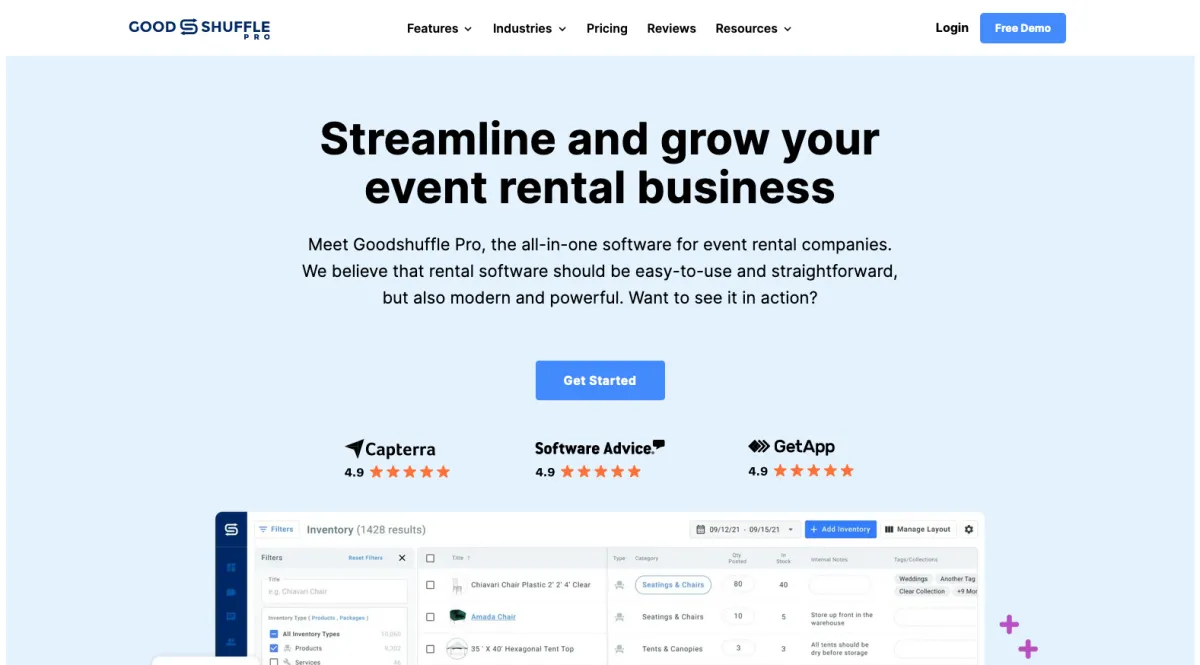 Interface Goodshuffle Pro : fonctionnalités, prix, alternatives