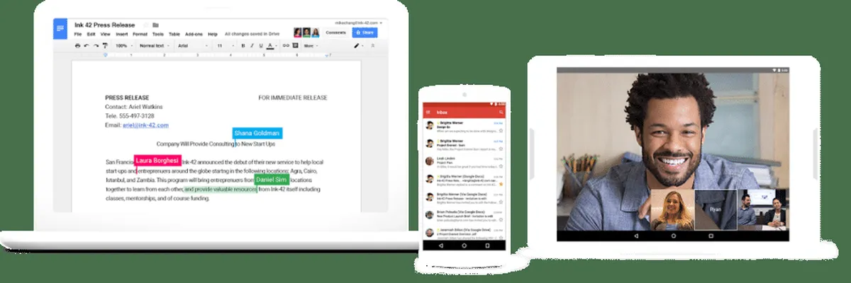 Google G Suite: avis sur la suite bureautique: fonctionnalités, avantages, inconvénients et tarifs