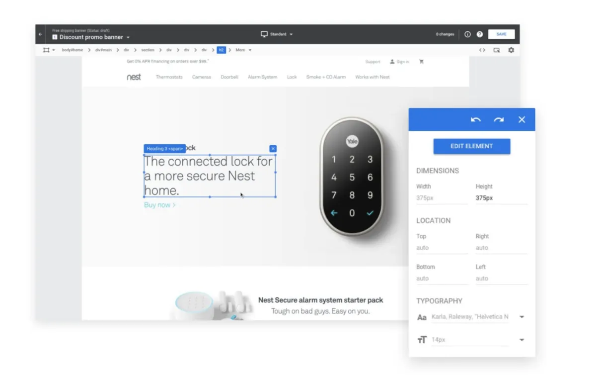 Interface Google Optimize: fonctionnalités, prix, alternatives