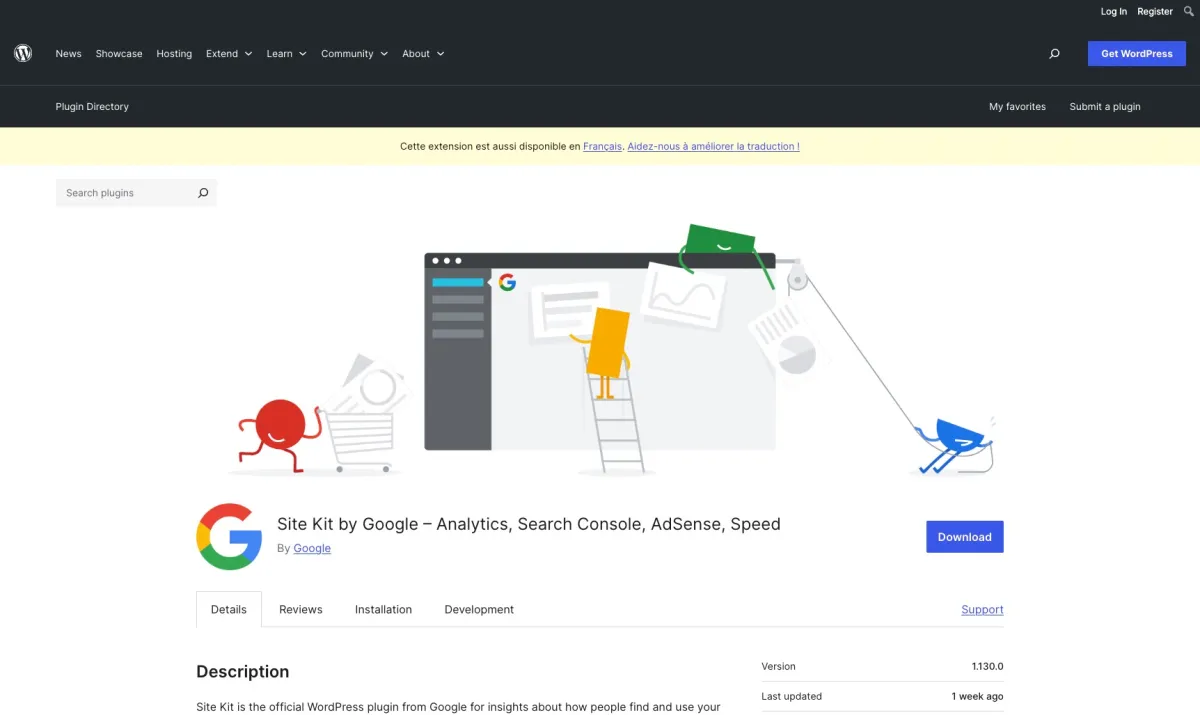 Interface Google Site Kit : fonctionnalités, prix, alternatives