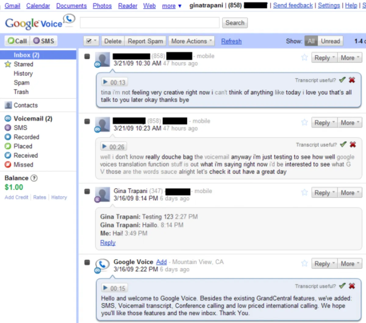 Interface Google Voice: fonctionnalités, prix, alternatives Interface Google Voice: fonctionnalités, prix, alternatives