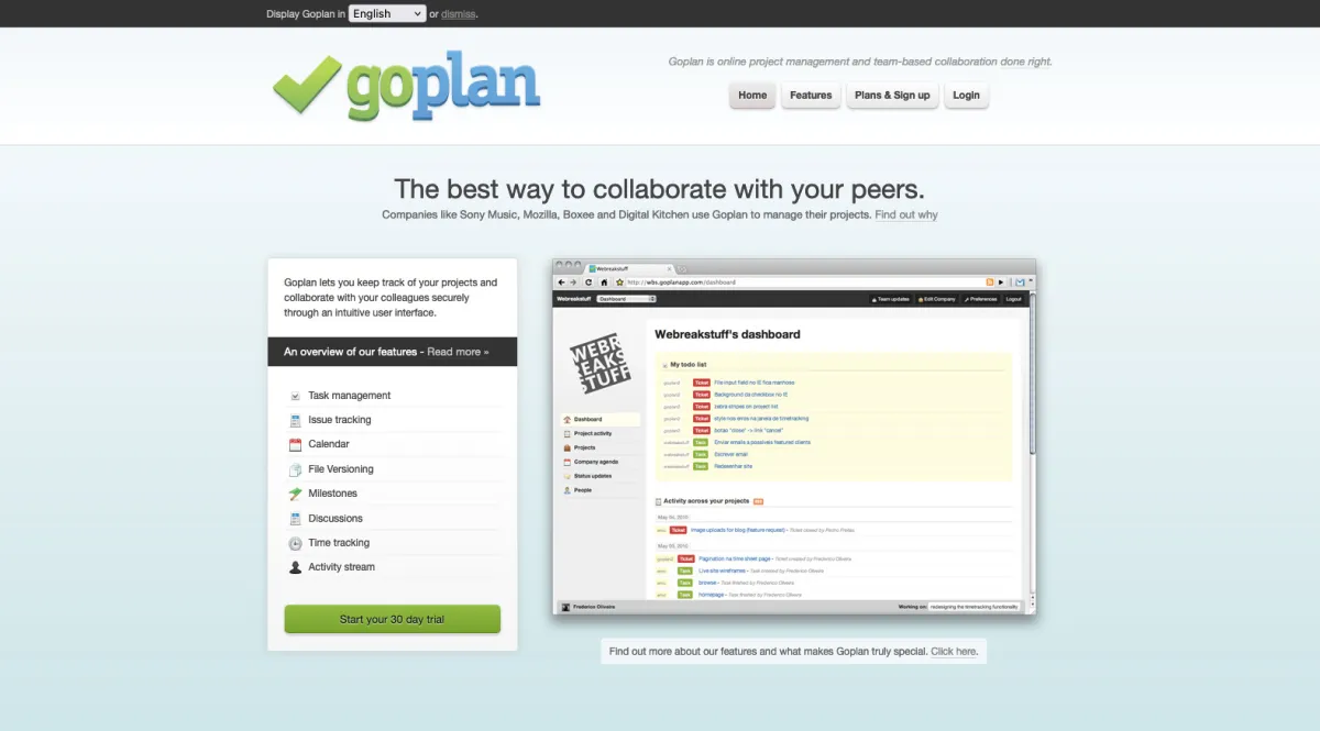 Interface Goplan : fonctionnalités, prix, alternatives