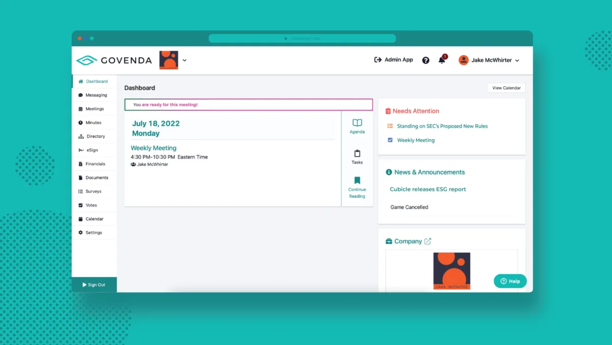 Interface Govenda: fonctionnalités, prix, alternatives
