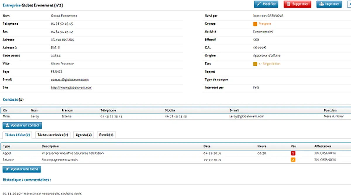 Grc Contact: avis sur le logiciel CRM: fonctionnalités, avantages, inconvénients et tarifs