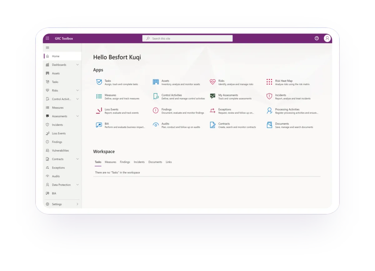 Interface GRC Toolbox: fonctionnalités, prix, alternatives