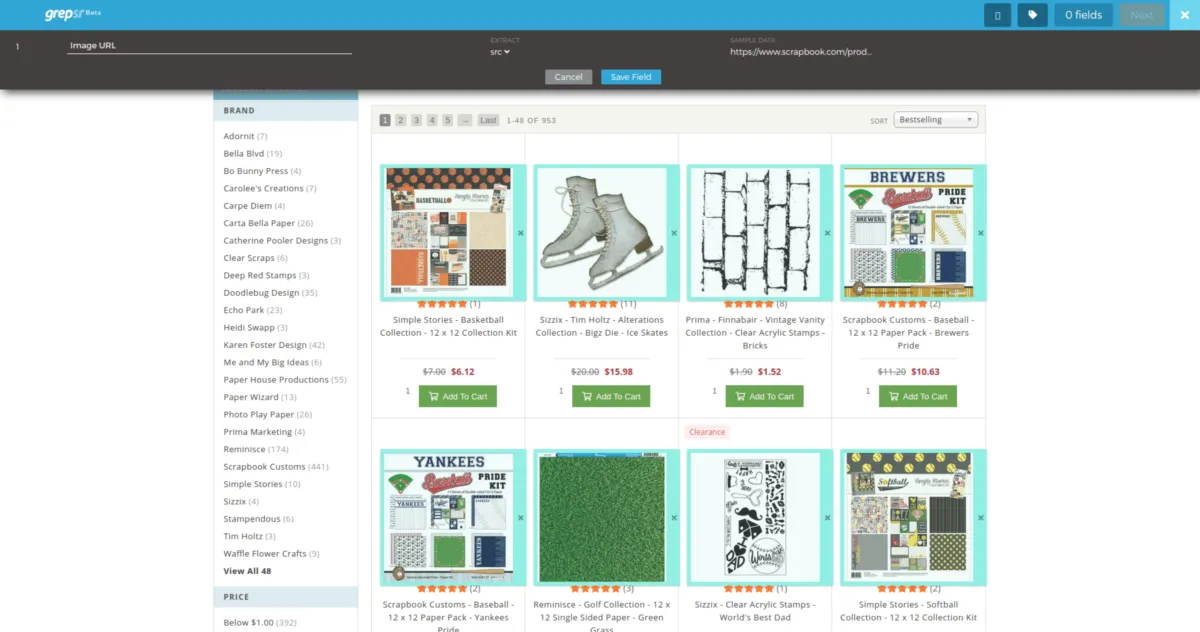 Interface Grepsr: fonctionnalités, prix, alternatives