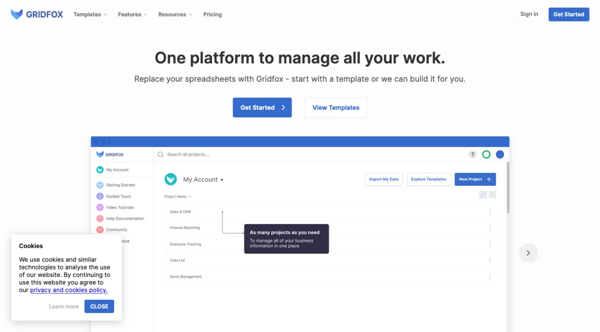 Interface GridFox : fonctionnalités, prix, alternatives