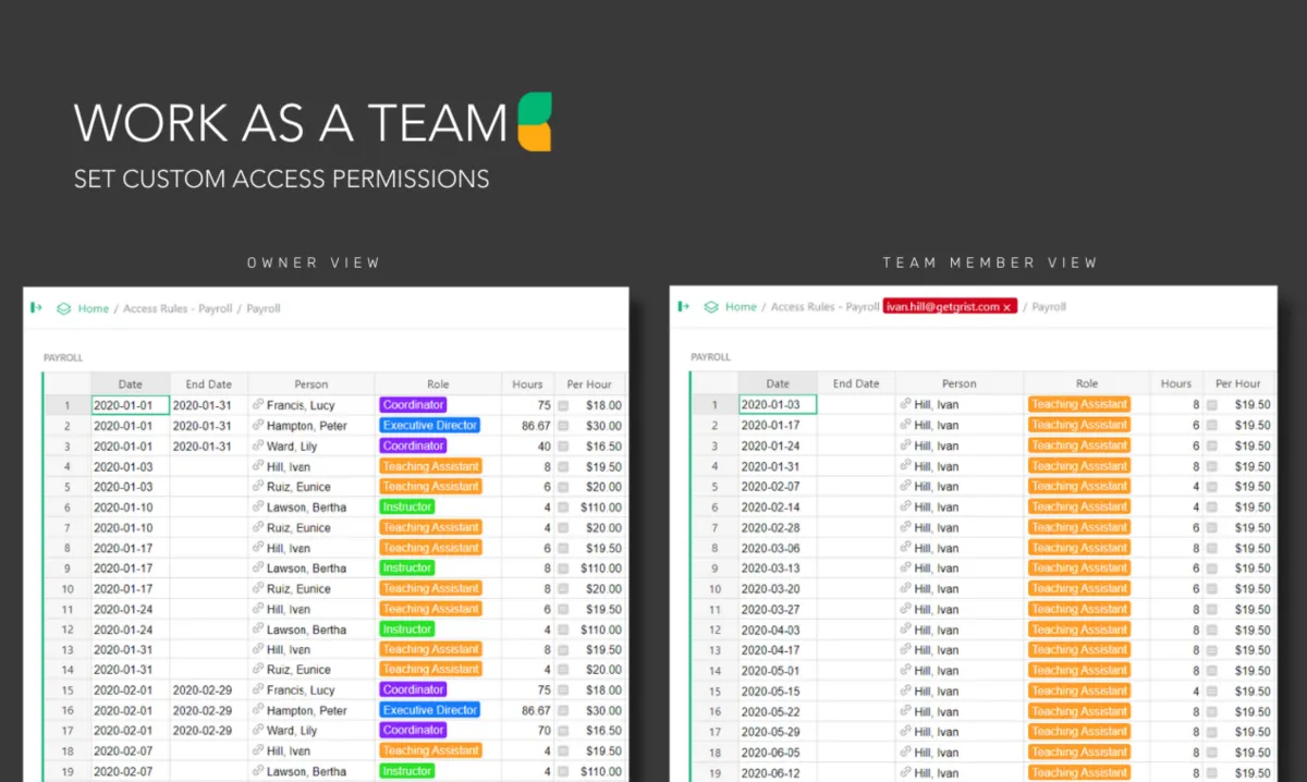 Interface Grist: fonctionnalités, prix, alternatives