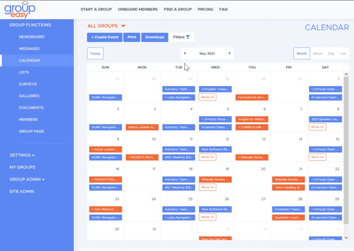 Interface Groupeasy: fonctionnalités, prix, alternatives