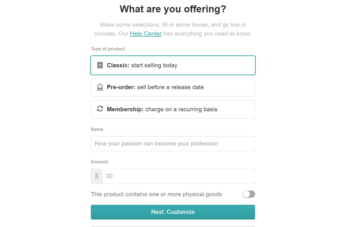 Interface Gumroad: fonctionnalités, prix, alternatives Interface Gumroad: fonctionnalités, prix, alternatives