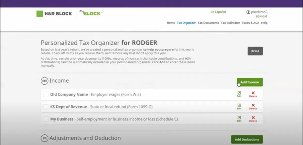 Interface H&R Block: image, ergonomie, alternatives Interface H&R Block: image, ergonomie, alternatives