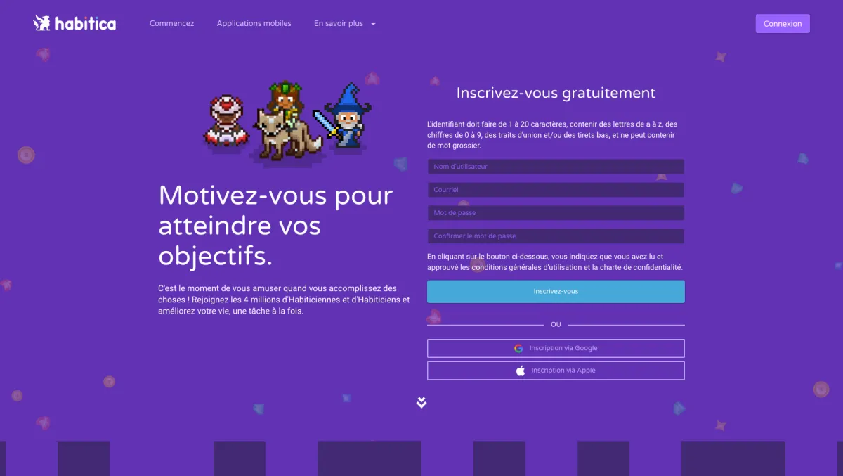 Interface Habitica : fonctionnalités, prix, alternatives