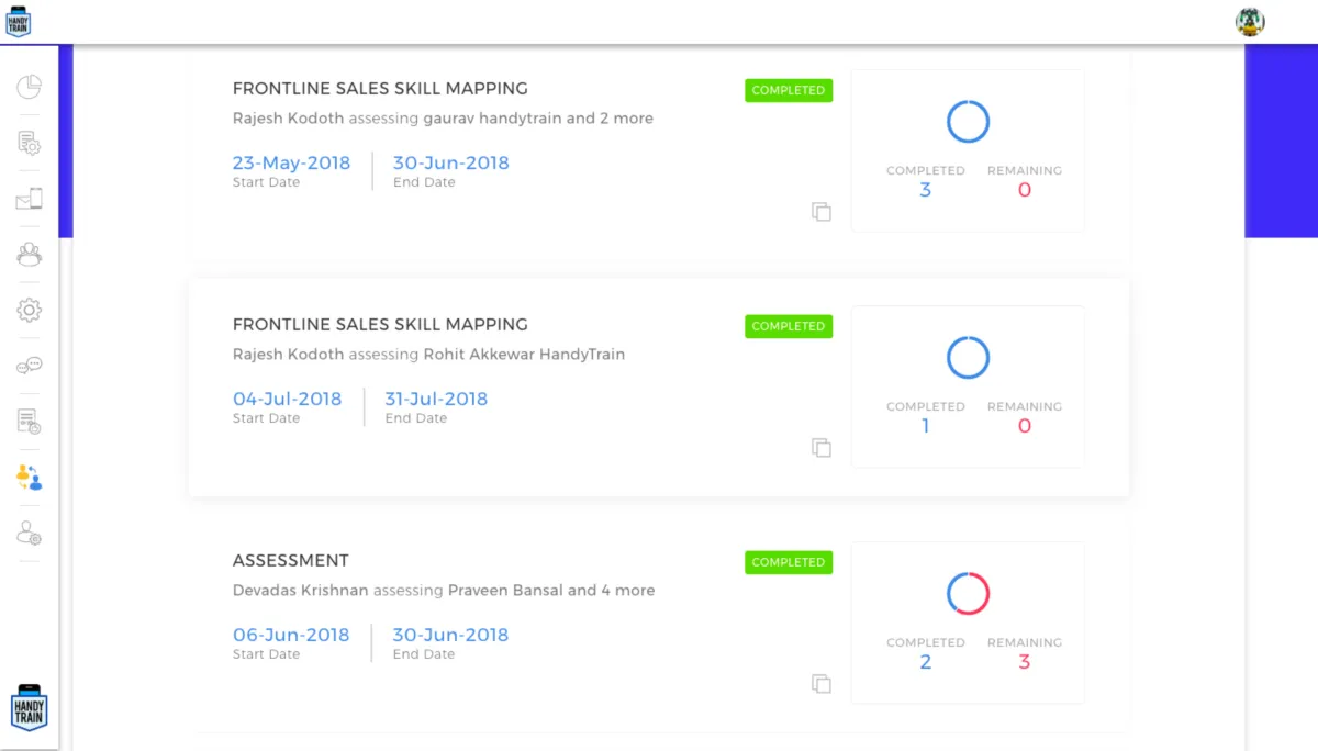 Interface HandyTrain: fonctionnalités, prix, alternatives