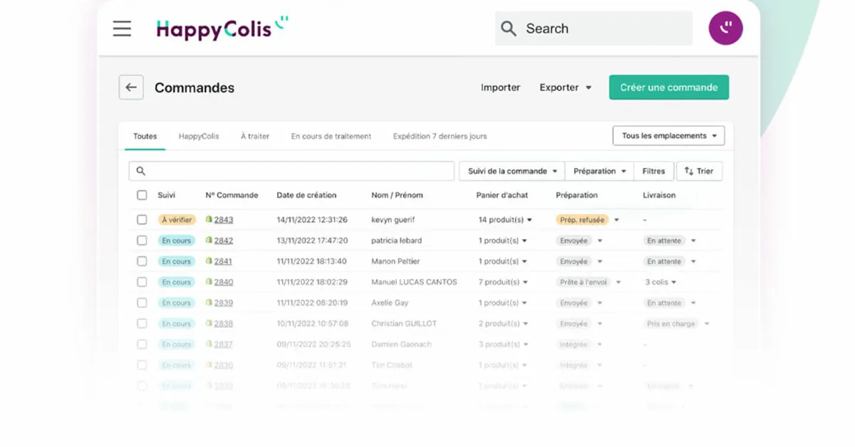 Notre avis sur Happy Colis : un logiciel supply chain (SCM: gestion de la chaine logistique) à découvrir