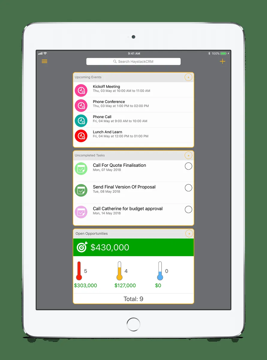 HaystackCRM: avis sur le logiciel CRM: fonctionnalités, avantages, inconvénients et tarifs