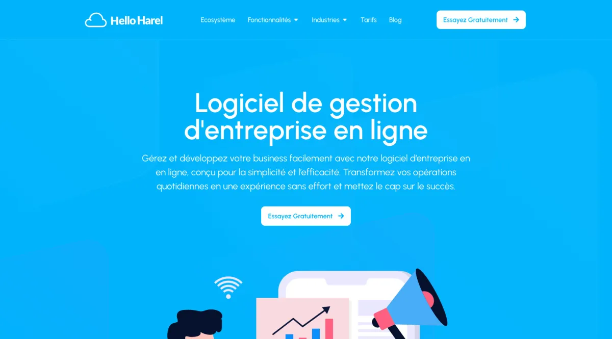Interface Hello Harel : fonctionnalités, prix, alternatives