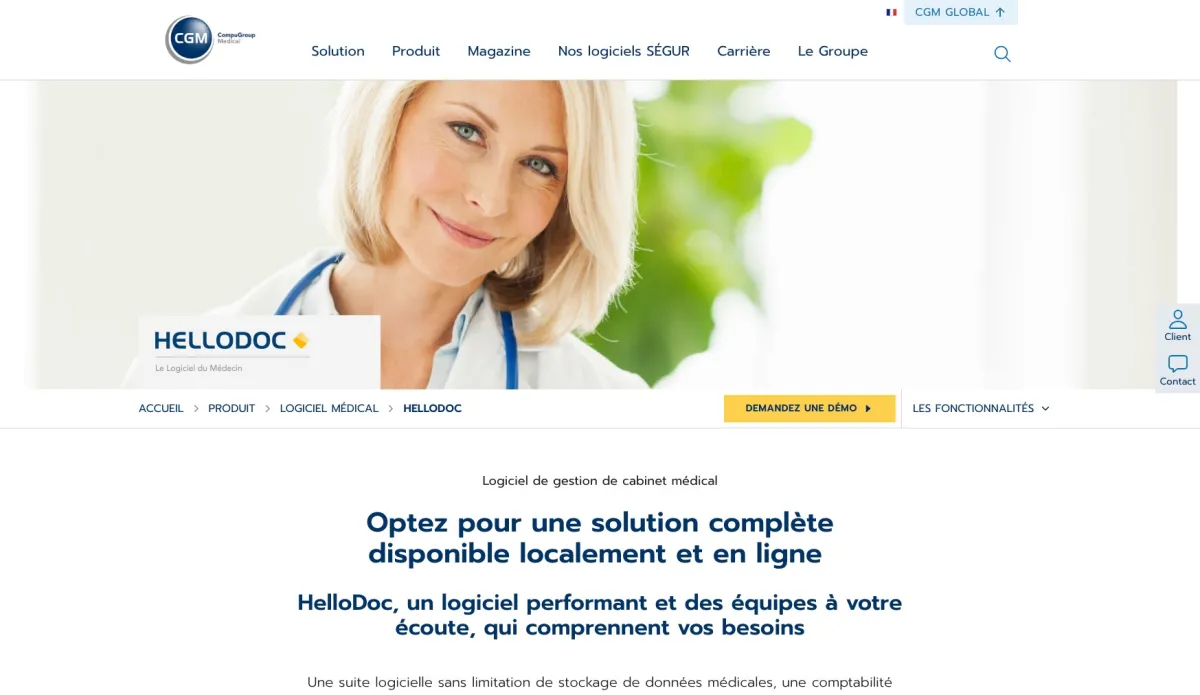 Interface HelloDoc Universel : fonctionnalités, prix, alternatives