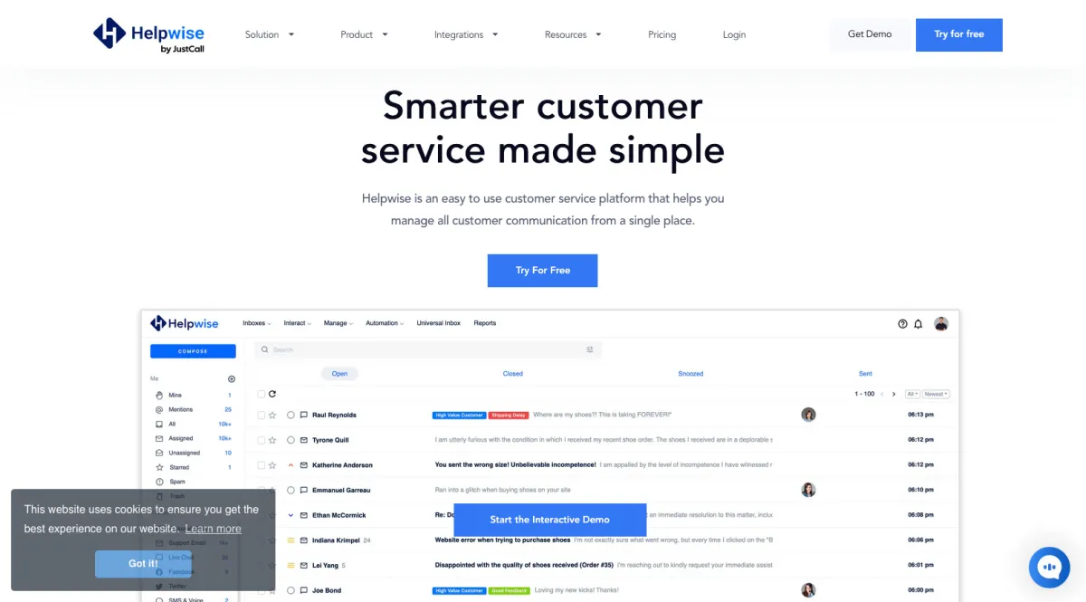 Interface Helpwise : fonctionnalités, prix, alternatives Interface Helpwise : fonctionnalités, prix, alternatives