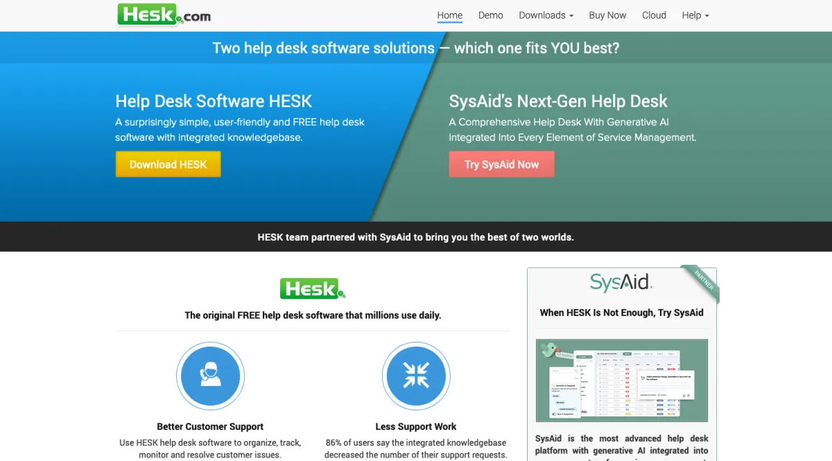 Interface Hesk : image, ergonomie, alternatives Interface Hesk : image, ergonomie, alternatives