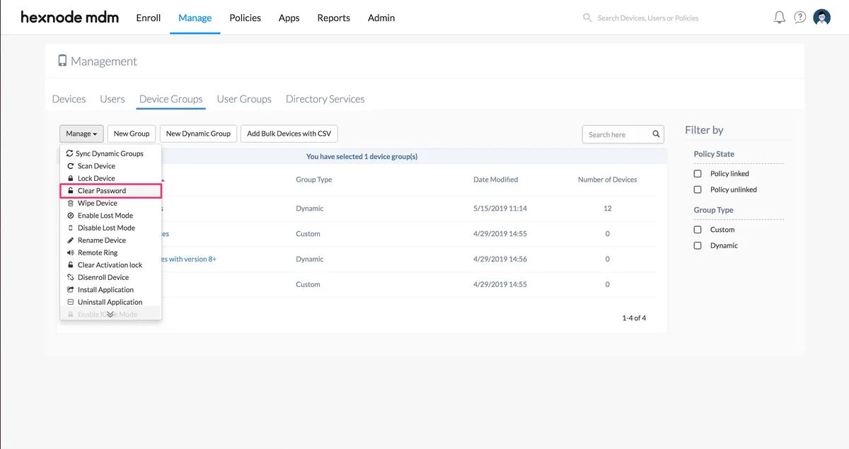 Interface Hexnode MDM: fonctionnalités, prix, alternatives