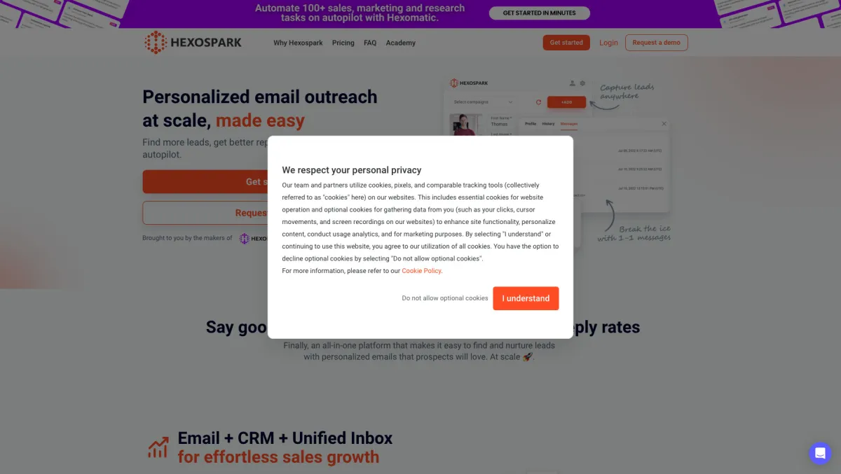 Interface Hexospark : fonctionnalités, prix, alternatives