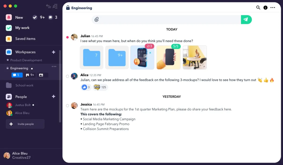 Interface Heycollab: fonctionnalités, prix, alternatives