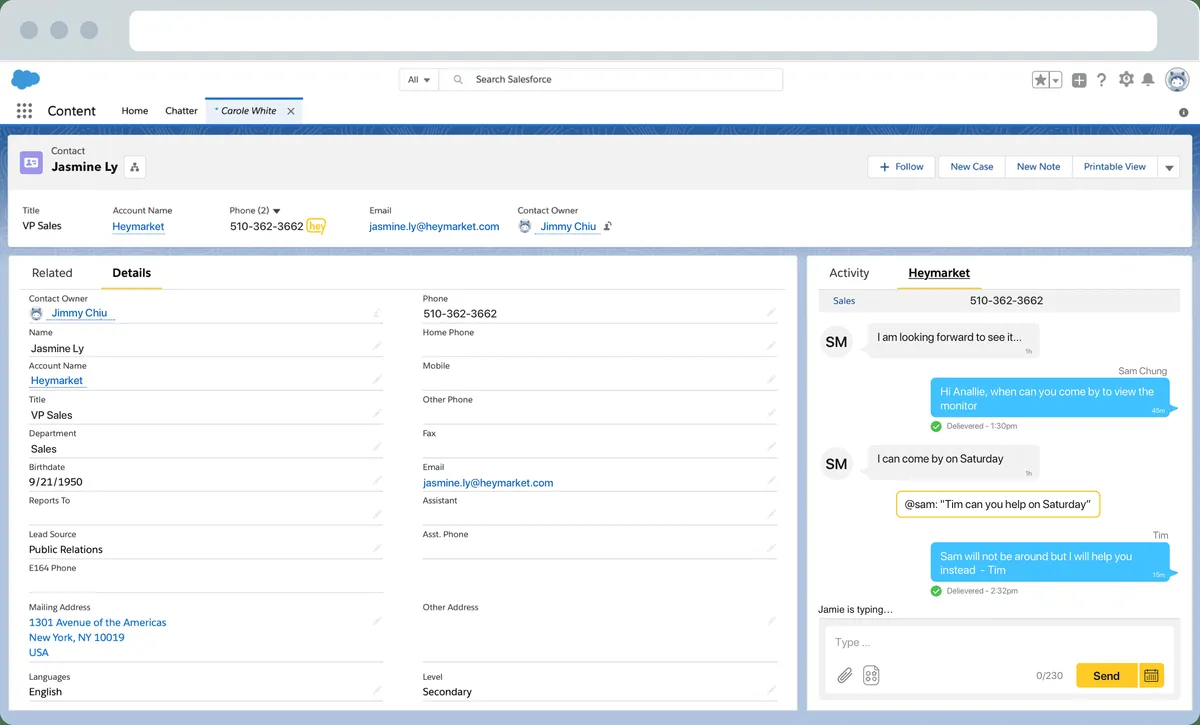 Heymarket: avis sur le logiciel CRM: fonctionnalités, avantages, inconvénients et tarifs